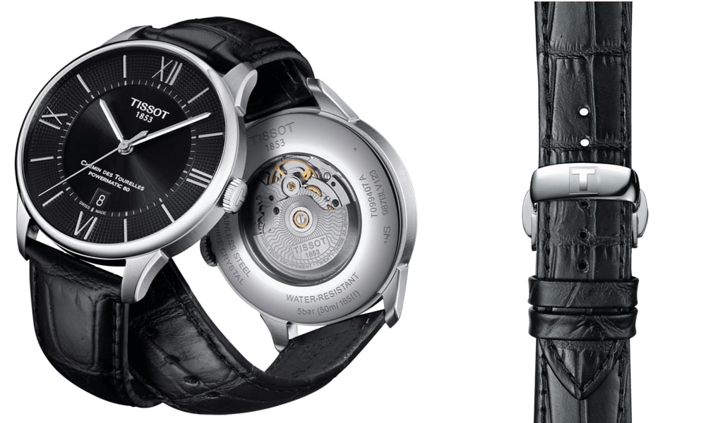 hodinky Tissot pohled na číselník, dýnko a zapínání hodine